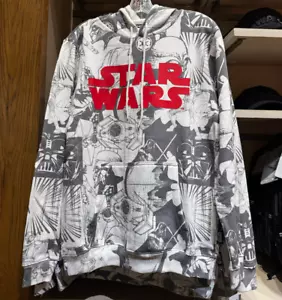 Disney Parks Star Wars Darth Vader Empire Death Star B/W Hoodie Large New 2025 - Picture 1 of 2