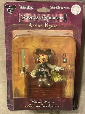 Piratas del Caribe, figura de acción Mickey Mouse como Jack Sparrow, parque temático Foto 1 de 2
