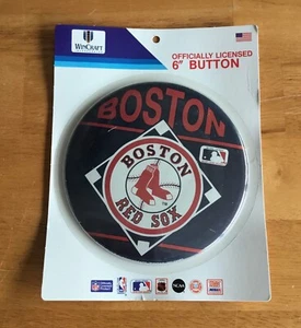 "Pin de botón oficial de colección Wincraft Boston Red Sox MLB 6"" NUEVO EN PAQUETE sin abrir" - Imagen 1 de 2