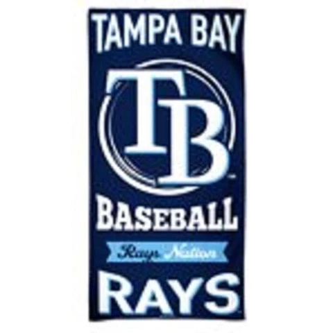 MLB Inside Circle 100% Cotton Beach Towel 60" x 30" (Tampa Bay Rays) Cover