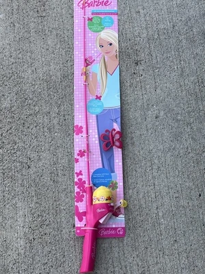Barbie Girls Fishing Kit All In One Rod & Reel Pink Pole. Shakespeare, NIP (F59) - Image 1 of 4
