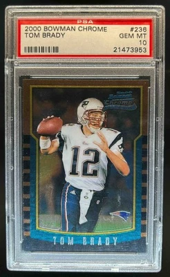 Bowman Chrome 2000 Tom Brady Rookie RC #236 Patriots PSA 10 GEMA como nuevo Foto 1 de 2