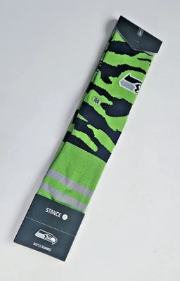 Calcetines Stance Para Hombre L Seattle Seahawks Rayas Tigres NFL Crew 9-12 Fútbol Verde Foto 1 de 3