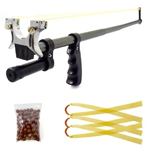 Telescopic Slingshot, with High-Power Rubber Band and 100g Mud Pill, Stainles... - Picture 1 of 6