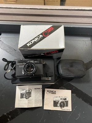 Cámara telémetro Konica C35 35 mm con lente Hexanon 38 mm, sistema EE Foto 1 de 4