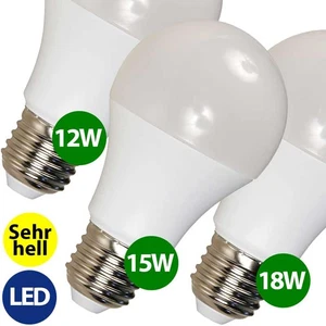 helle lichtstarke E27 LED Birne Lampe 12W 15W 18W 20W warm neutral kalt weiß - Bild 1 von 7
