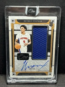2023-24 Panini One and One Ausar Thompson Auto Patch Rookie RPA /75 Sealed - Bild 1 von 4