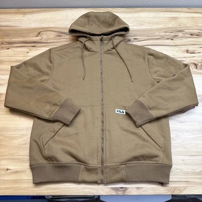 FILA Men’s Sherpa Lined Full Zip Up Long Sleeve Hoodie Sweatshirt Size Medium - Image 1 of 4