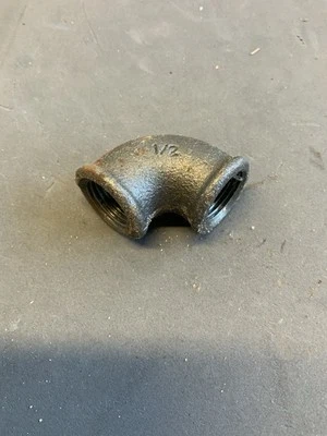 1/2” Female Black Iron Elbow - Image 1 of 2