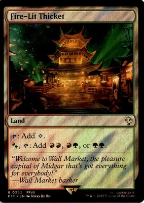 MTG Commander: FINAL FANTASY Surge Foil Fire-Lit Thicket  R 392 NM S - Image 1 of 2