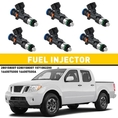 6x Inyectores de combustible nuevos para Nissan Pathfinder Xterra 2005-2010 4,0 L V6 0280158007 Foto 1 de 4