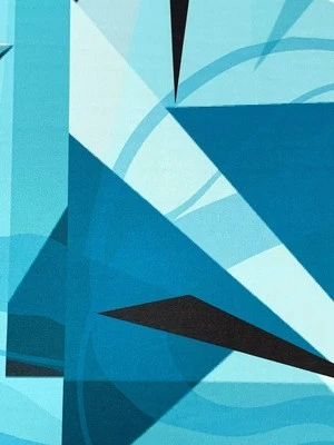 Vestido de punto cepillado floral tejido triángulos abstractos por yarda    Foto 1 de 2