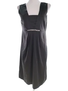 Vero moda Size 38 Black Midi Sheath Dress Sleeveless Sequins - Picture 1 of 5