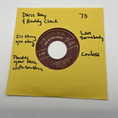 DORIS DAY & BUDDY CLARK 45 RPM EP RECORD.love Somebody/confess/ill String You Al - Image 1 of 3