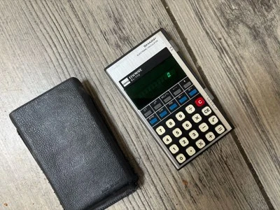 Vintage Sharp Elsimate EL-112 Electronic Calculator with Case - Tested & Working - Image 1 of 3