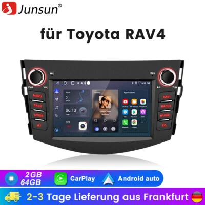 Carplay Android 13 Autoradio GPS Navi BT WIFI SWC DAB+ Für Toyota RAV4 2006-2012 - Bild 1 von 4