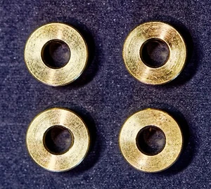 BRASS BUSHES (4) 5mm ID X 11.85mm OD X 5MM NEW - Picture 1 of 3