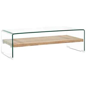 Mesa de Centro Mesita Auxiliar Mueble Salón Vidrio Templado Transparente vidaXL - Imagen 1 de 12