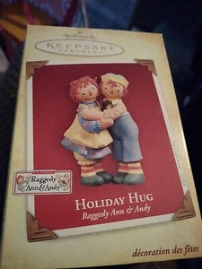 Hallmark Keepsake Ornament Holiday Hug Raggedy Ann, Andy.NIB - Picture 1 of 6