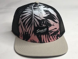 Snap On Tools Hawaiian Hat Snapback Floral Pattern Trucker Cap Mesh Black New!!! - Picture 1 of 6