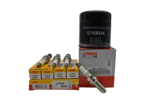 OEM Yamaha FX Cruiser HO SHO GP1800 R Oil Filter 69J-13440-04-00 NGK LFR6A x4 - Picture 1 of 4