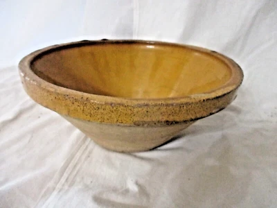 ANCIEN TIAN GRESALE TERRE CUITE VERNISSEE JAUNE PROVENCE MIDI  - Photo 1/4