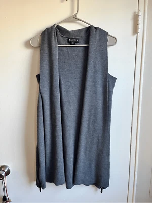Nanette Lepore Sweater Medium Women Gray Sleeveless Wool Blend Stretch - Image 1 of 4