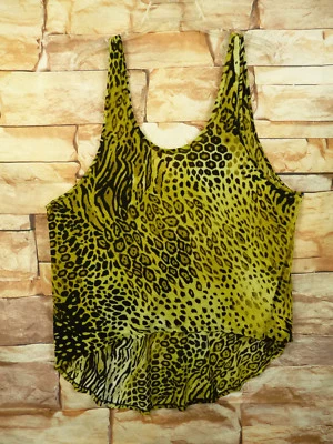 TORN by RONNY KOBO Size L  TANK Top YELLOW Geometric  Print C-16 - Image 1 of 4