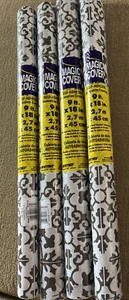 Magic Cover Self Adhesive Decorative Covering 9fT X 18 In( 4 Rolls ) New Sealed. - Picture 1 of 5
