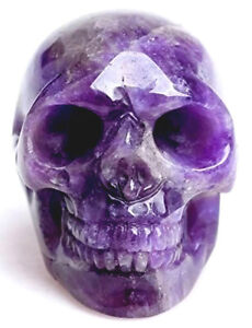 Large 120g Beautiful ￼Natural Amethyst Skull Quartz Crystal￼ Healing Stone