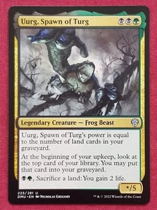 Magic The Gathering DOMINARIA UNITED UURG SPAWN OF TURG black/green card MTG - Picture 1 of 2