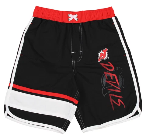 Outerstuff NHL Youth (8-20) New Jersey Devils Swim Shorts, Black Cover