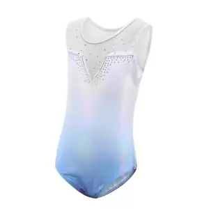 Gymnastics Leotard Girls Shiny Rhinestones Ballet Dance Outfit - Picture 1 of 16