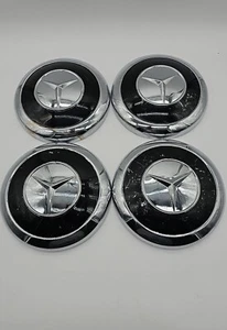 1960s Mercedes Benz Hubcap Black Chrome Center Cap 220 E series Mercedes-Benz - Picture 1 of 10