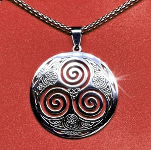 EDELSTAHL *** Wikinger keltischer Anhänger 35 mm Triskele, Kette - Bild 1 von 13