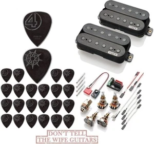 EMG Jim Root JR Daemonum Black Humbucker Set Long Shaft Pots (24 JIM ROOT PICKS) - Picture 1 of 2