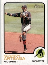 2022 Topps Heritage Minor League RC #58 Aeverson Arteaga  - ACL Giants