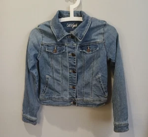 Cat And Jack Girls Blue Denim Jacket Large 10/12 - Picture 1 of 5