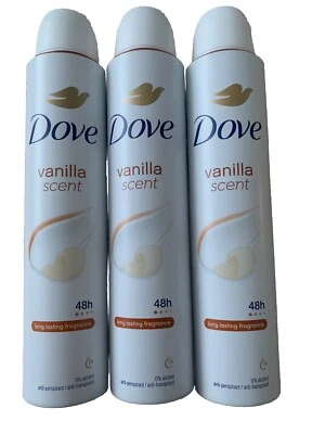 Dove Vanilla Deodorant Anti Perspirant 3 x 200ml 48H - Image 1 of 4