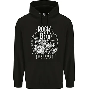 Rock is Dead Music Drummer Drumming Childrens Kids Hoodie - Picture 1 of 71