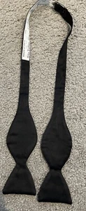 Ugo Vallini Black Adjustable Bow Tie Formal Attire Made in USA RN 18628 Silk - Bild 1 von 4