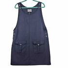 Directives Jumper Overall Dress Pinafore Navy Lyocell Y2K Comfort Sleeveless L