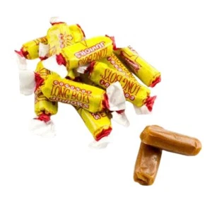 Long Boys Juniors Coconut Caramel Candy 2 lb Bulk Pack Chewy Retro Made in USA - Picture 1 of 5