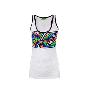 VR46 Valentino Rossi Moto GP Camiseta sin mangas Informal DAMA Top Blanco 500/VRWTT 261103 - Imagen 1 de 3