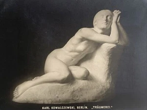 c1909 VTG RPPC Traumerei (Reverie, Statue of Nude Woman) Postcard K Kowalczewski - Picture 1 of 3