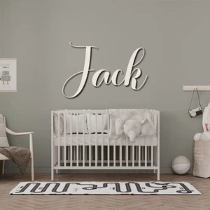 Personalised Wooden Name Large Wall Sign Room Décor Nursery Plaque Word Coloured - Picture 1 of 2