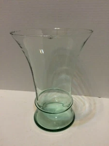 Jarrón florista floral de vidrio soplado a mano ex grande hecho en México pegatina 11 7/8" de alto - Imagen 1 de 8