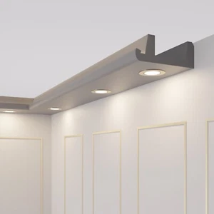 7m LED Stuckleiste OL-18 Grau XPS - Indirekte Beleuchtung Leiste - Bild 1 von 6