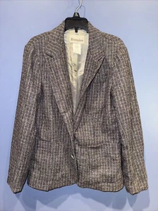 Small Wool Blend Blazer, Lined, Tweed Tailored Beaujolais - Picture 1 of 5