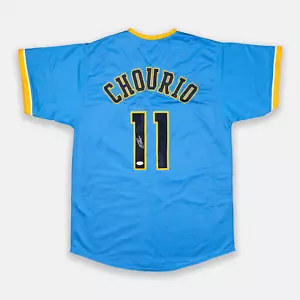 Jackson Chourio Milwaukee Brewers Signed Pro Style Light Blue Jersey JSA - Picture 1 of 2